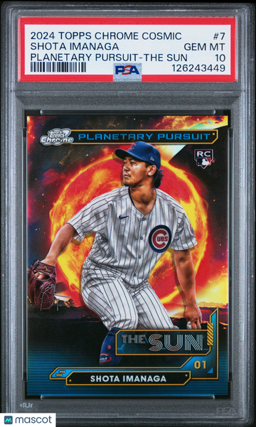 2024 Topps Chrome Cosmic Planetary Pursuit Shota Imanaga #7 The Sun PSA 10