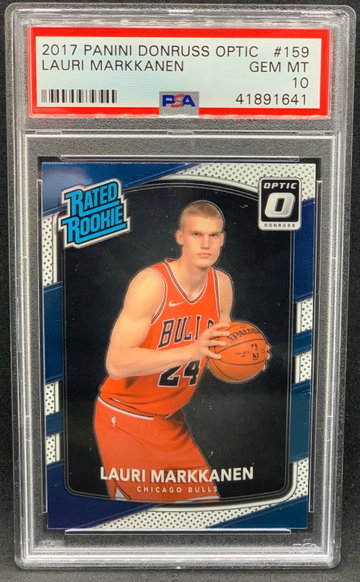 Lauri Markkanen 2017 Panini Donruss Optic PSA 10