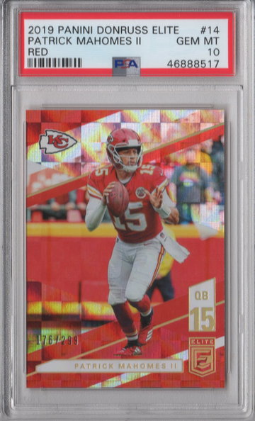 2019 Elite Patrick Mahomes II Red PSA 10