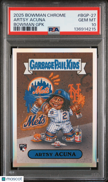 2025 Bowman Chrome Bowman GPK Artsy Acuna #BGP-27 PSA 10