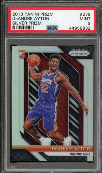 DeAndre Ayton 2018 Rookie Silver Prizm PSA 9