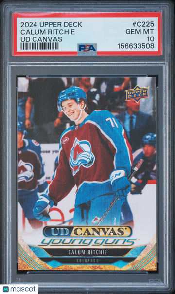 2024-25 Upper Deck UD Canvas Calum Ritchie #C225 Young Guns Rookie PSA 10