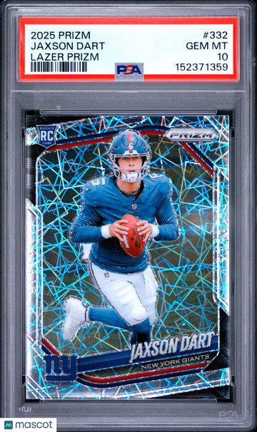 2025 Panini Prizm Jaxson Dart #332 Lazer RC PSA 10