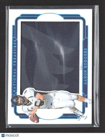 2025 Panini National Treasures Collegiate Aaron Rodgers #SIL-ARS Memorabilia