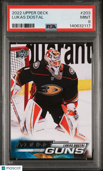 2022-23 Upper Deck Lukas Dostal #203 Young Guns Rookie PSA 9