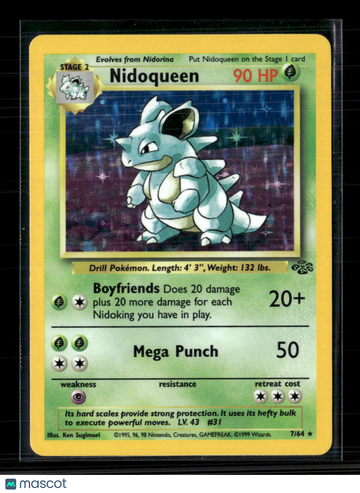 1999 Jungle Nidoqueen Holo Rare #7/64