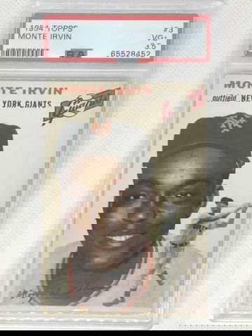 1954 Topps #3 Monte Irvin PSA 3.5 Graded Baseball Card MLB New York Giants HOF