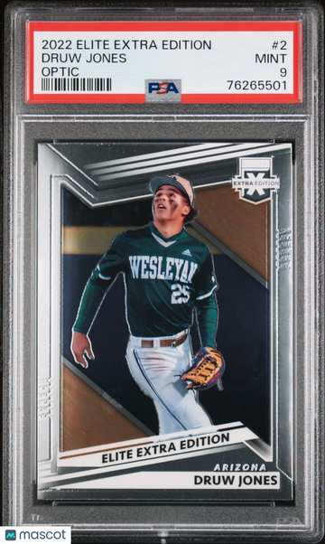 2022 Elite Extra Edition Druw Jones #2 Optic Rookie PSA 9