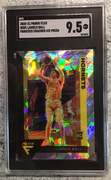 2020-21 Panini Flux #201 LaMelo Ball Silver Cracked Ice Prizm MT