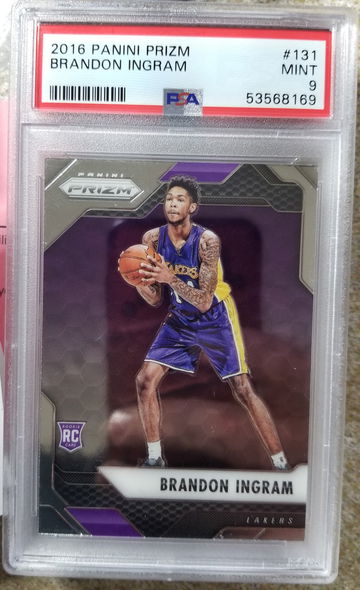 Brandon ingram 2016 prizm Rookie Rc psa Mint 9