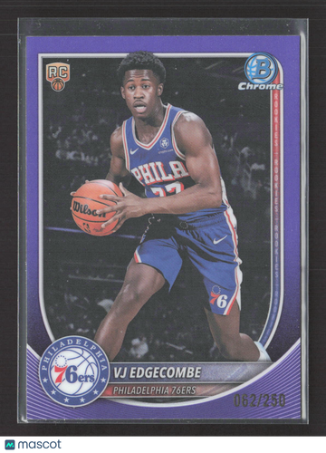 2025 Topps Bowman Chrome VJ Edgecombe #BCV-3 Purple /250 RC