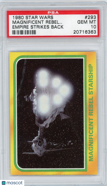 1980 Star Wars Empire Strikes Back Magnificent Rebel.. #293 PSA 10
