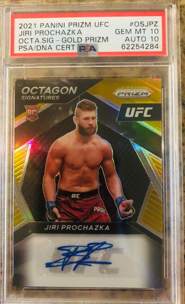 2021 UFC Panini Prizm Jiri Prochazka RC Octagon Auto #6/10 PSA 10 Pop 1