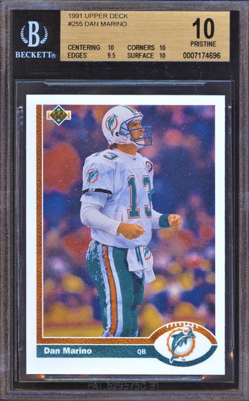 Dan Marino 1991 Upper Deck BGS 10 PRISTINE 