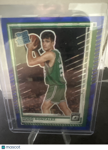 2025-26 Panini Donruss Blu Ice Optic Prizm #16 Hugo Gonzalez Boston Basketball Card