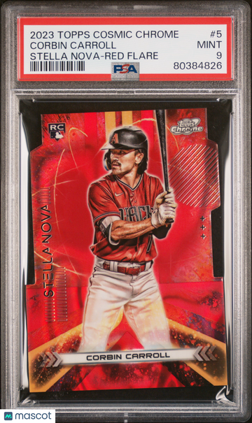 2023 Topps Cosmic Chrome Stella Nova Corbin Carroll #5 Red Flare PSA 9