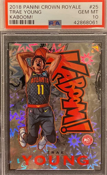 2018 Crown Royale Trae Young Kaboom SSP Rc PSA 10 