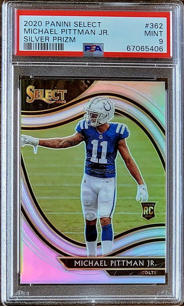 2020 MICHAEL PITTMAN Jr. Panini SILVER FIELD LEVEL Prizm PSA 9 POP 10 Rookie 362