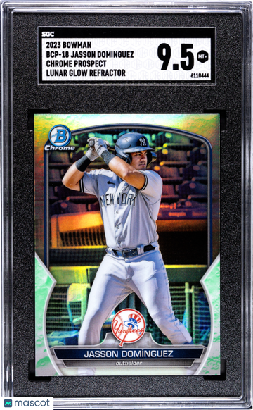 2023 Bowman Jasson Dominguez #BCP-18 CHR. Pros. Lunar Glow Refractor SGC 9.5
