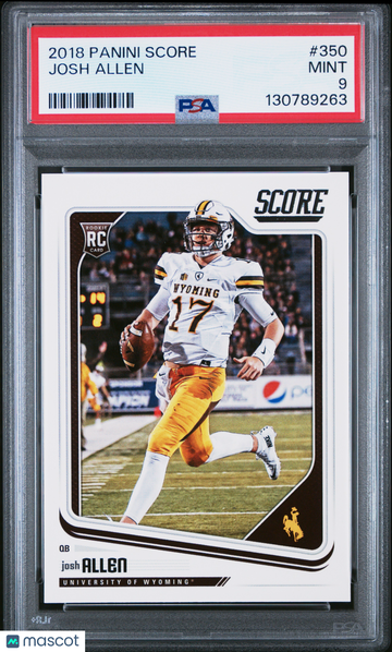 2018 Panini Score Josh Allen #350 RC Rookie PSA 9
