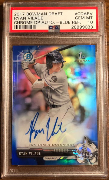 Ryan Vilade 2017 Bowman Chrome Blue Auto