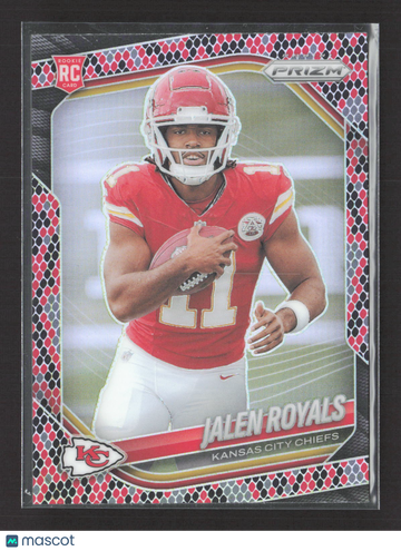 2025 Panini Prizm Snakeskin Jalen Royals #341 Kansas City Chiefs Football Card