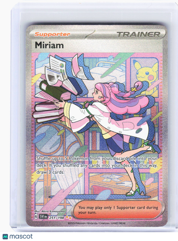 2023 Pokemon—Miriam #251/198 Scarlet & Violet Base Set—Special Illustration Rare Holo