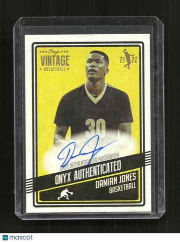 2021-22 Onyx Vintage Damian Jones #VADJ Blue Signatures AU