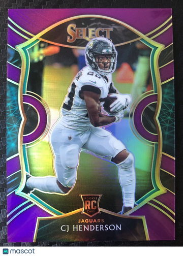 CJ Henderson 2020 Select Rookie Purple Parallel #17/75 Premier Level Jax Jaguars