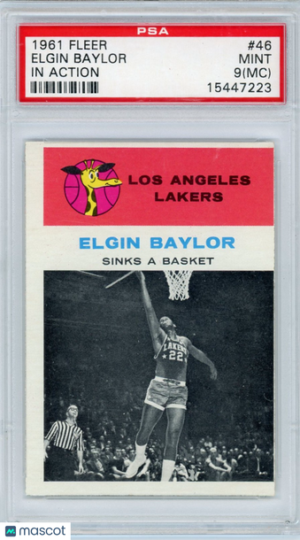 1961 Fleer Elgin Baylor #46 In Action MC PSA 9