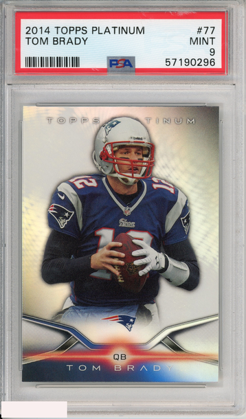 2014 TOPPS PLATINUM TOM BRADY #77 NEW ENGLAND PATRIOTS PSA 9 MINT