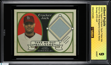 2005 Topps Cracker Jack Take Me Out to the Ballgame Game Relic Albert Pujols #TO-AP Jersey MBA 9