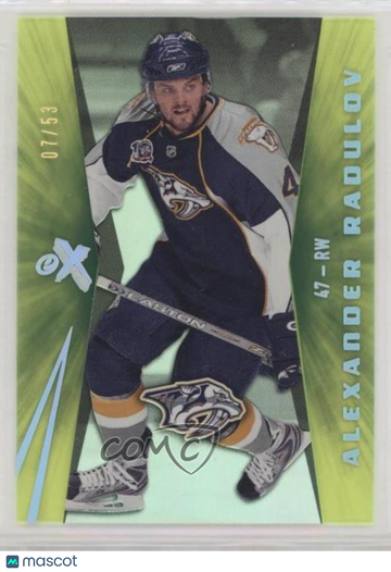 2008-09 Fleer Ultra - eX - Green Essential Credentials Alexander Radulov #ex17 Green Essential Credentials 07/53