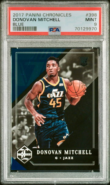 2017-18 Panini Chronicles Limited Blue #398 Donovan Mitchell 1/149 PSA 9 MINT RC