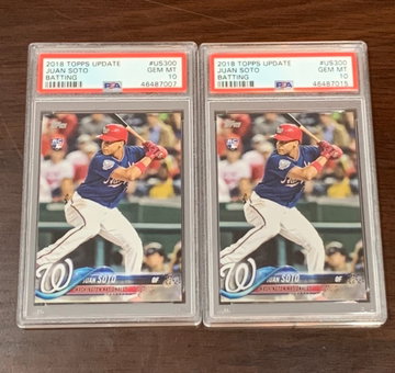 (2) 2018 Topps Update Juan Soto PSA 10