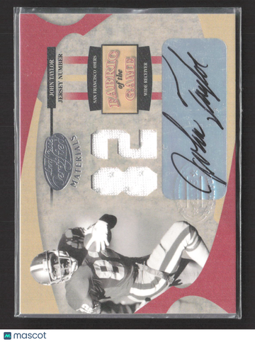 2005 Leaf Certified Materials Fabric of the Game John Taylor #FG-45 /82 Game-Worn Jersey Authentic Jersey