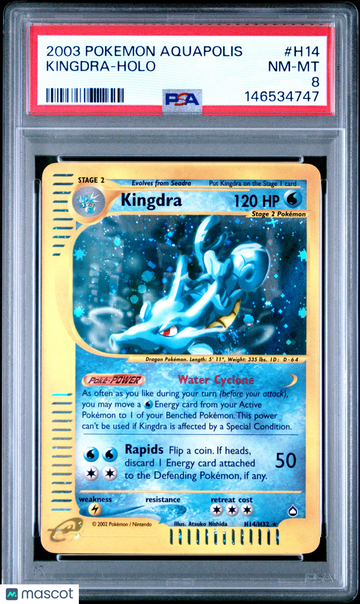 2003 Pokemon Aquapolis Kingdra Holo PSA 8 #H14