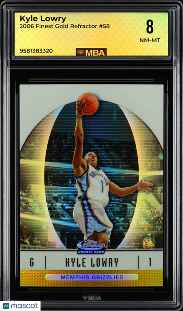 2006 Finest Kyle Lowry #58 Gold Refractor MBA 8