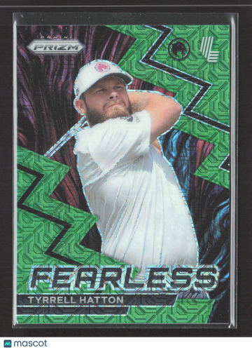 2024 Panini Prizm LIV Golf Fearless Tyrrell Hatton #8 Green /54