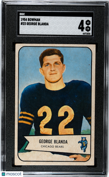 1954 Bowman George Blanda #23 SGC 4