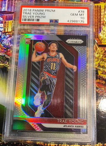 2018 panini prizm #78 Trae young silver prizm gem mt 10