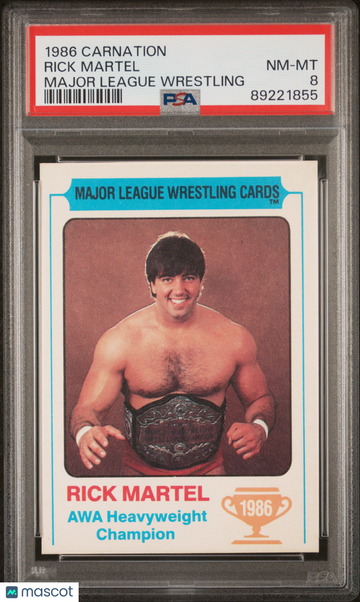 1986 Carnation Major League Wrestling Rick Martel PSA 8