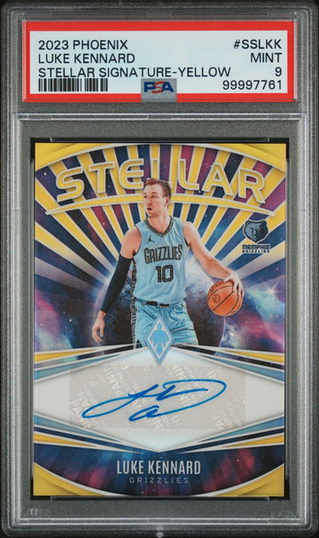 2023 Panini Phoenix Stellar Signature Yellow Luke Kennard #SS-LKK Auto /35 PSA 9
