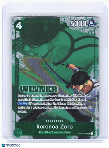 2025 —Roronoa Zoro #EB02-019 One Piece Promotion Cards—Rare Foil (Winner Pack 2025 Vol. 3)