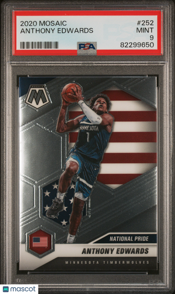 2020 Panini Mosaic Anthony Edwards #252 PSA 9