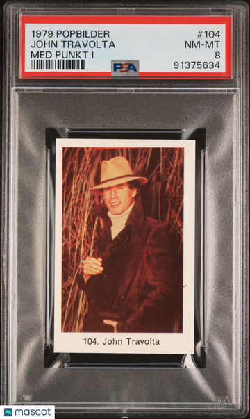 1979 Popbilder Popbilder Med Punkt I John Travolta #104 PSA 8