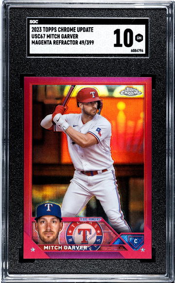 2023 Topps Chrome Update #USC67 Mitch Garver Magenta Ref. /399 SGC 10