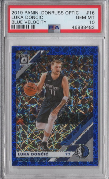2019 Optic Luka Doncic Blue Velocity PSA 10