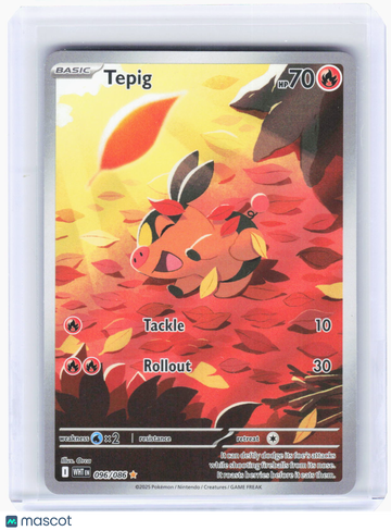 White Flare Tepig Foil Illustration Rare #96/86