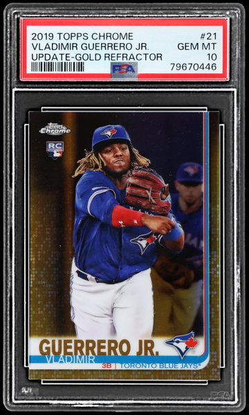 2019 Topps Chrome Update Vladimir Guerrero Jr. Gold Refractor PSA 10 RC